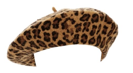 leopard beret hat