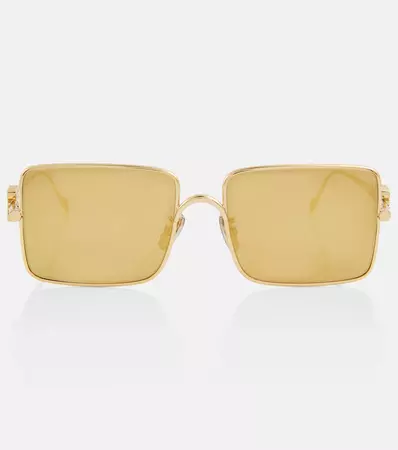Anagram Square Sunglasses in Gold - Loewe | Mytheresa