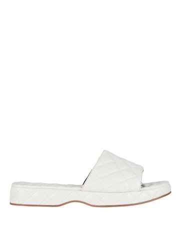 BY FAR Lilo Quilted Leather Slide Sandals | INTERMIX®
