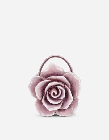 Rose Dolce Box bag in painted resin in Lilac for Women | Dolce&Gabbana®