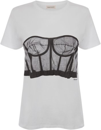 Tulle Bustier Graphic Tee