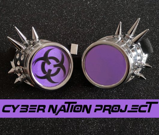 Purple Cybergoth Goggles