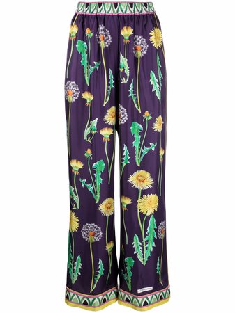 Dolce & Gabbana floral-print Silk Trousers - Farfetch