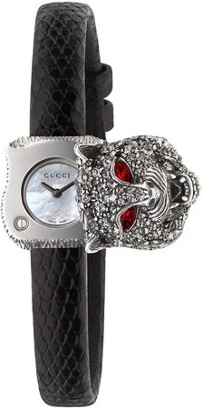 Le Marche Des Merveilles Diamond & Ruby Leather Watch, 17mm