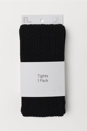 Textured-knit Tights - Black - Ladies | H&M US