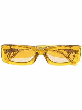 Linda Farrow x Attico rectangular-frame sunglasses