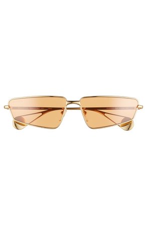 Gucci 63mm Rectangular Sunglasses