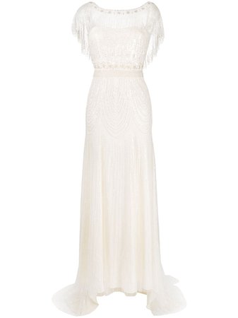 Jenny Packham Dolly tulle-embellished wedding gown - FARFETCH