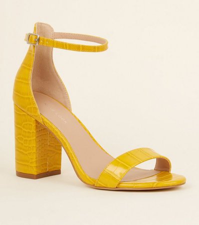 yellow-faux-croc-block-heel-sandals.jpg (720×817)