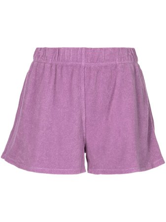 Suzie Kondi Velour track shorts - FARFETCH