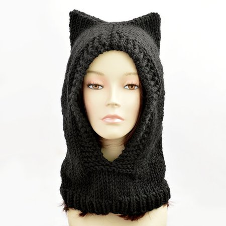 Knit cat ear hat