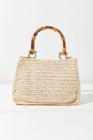 Sally Straw + Bamboo Handle Bag | Urban Outfitters