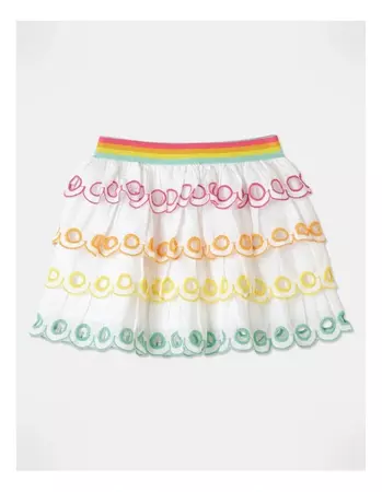 Rainbow skirt scalloped lace