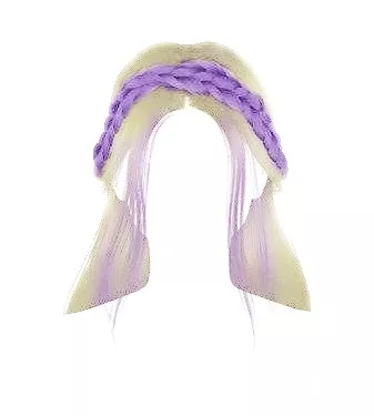 Twice Dahyun Year of Yes Hair Braid Half Updo (HVST Edit) | Blonde and purple ombre