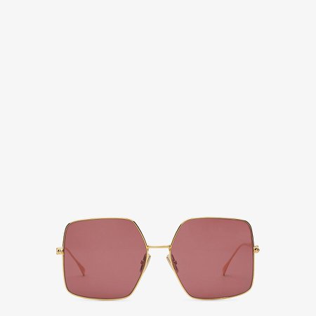 Gold-colored sunglasses - BAGUETTE | Fendi