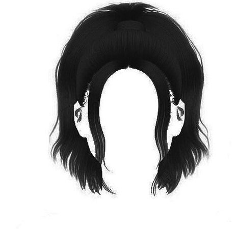 short black hair ponytail edit png