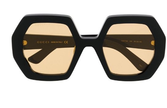 Gucci over sized heptagon sunglasses