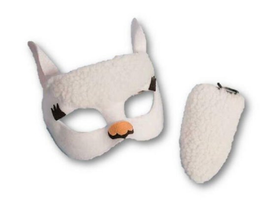 Child White Llama or Sheep Mask And Tail Costume Kit | eBay
