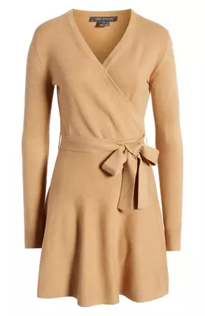 French Connection Long Sleeve Faux Wrap Sweater Dress | Nordstrom