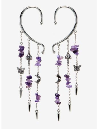 Crystal Spike Over Ear Cuff Set | Hot Topic