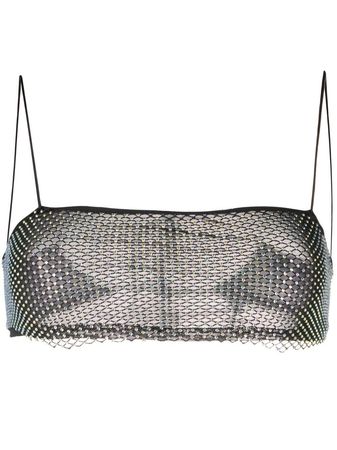 ROTATE Strappy crystal-embellished crop-top - Farfetch