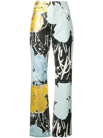 Calvin Klein 205W39nyc Calça Jeans Color Block Floral - Farfetch