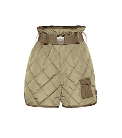Quilted high-rise shorts