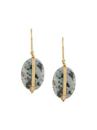 Isabel Marant Stone-Embellished Hook Earrings Ss20 | Farfetch.com