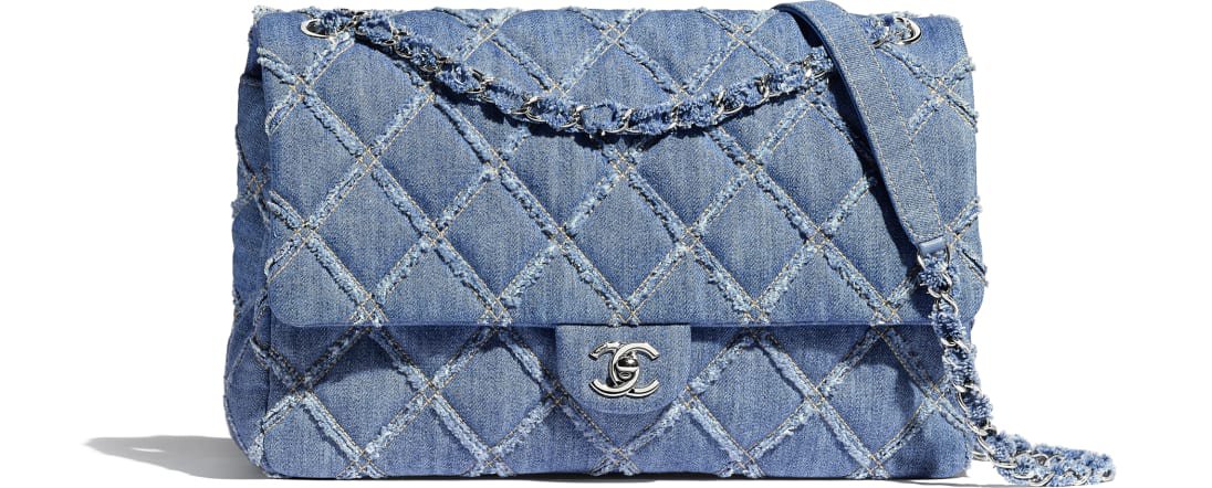 Chanel Rge Flap Bag Blue Denim
