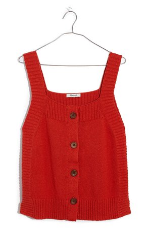 Madewell Rowe Button Front Sweater Tank | Nordstrom