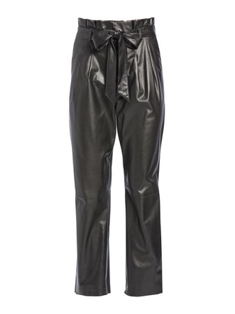 RYAN LEATHER PAPER BAG ANKLE PANT | Alice + Olivia