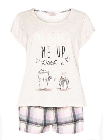 Pink Wake Me Up With Coffee Pajama Set