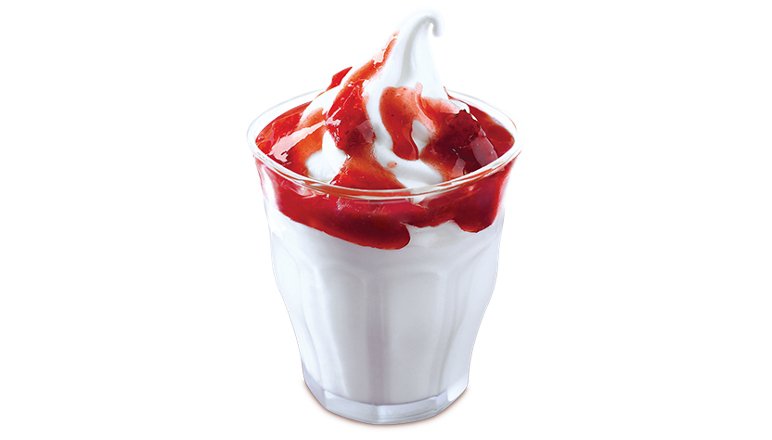*clipped by @luci-her* McDonald's Strawberry Sundae