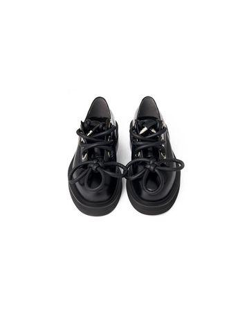 EYELET DERBY SHOES (BLACK) LOAFERS KIMHEKIM
