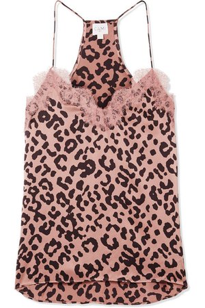 Cami NYC | The Racer lace-trimmed leopard-print silk-charmeuse camisole | NET-A-PORTER.COM