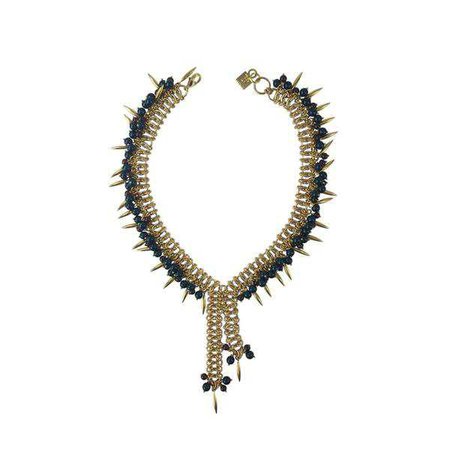 Fashiontage - Gold Pearls Chain Drop Necklace