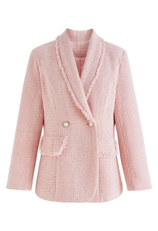 Pastel pink tweed blazer (for those who cannot save it from someone’s collection, your welcome x)