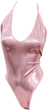 metallic pink bodysuit