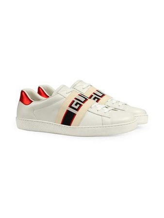Gucci Gucci stripe leather sneaker $650 - Shop AW19 Online - Fast Delivery, Price