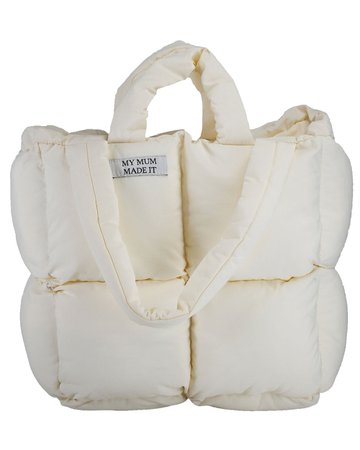 Puffer Tote Bag - Cream – MY MUM MADE IT pty ltd