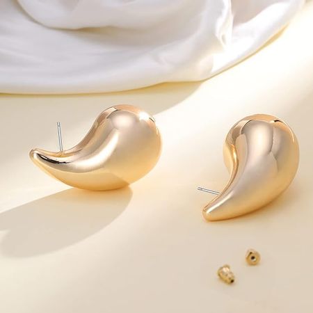 Amazon.com: Apsvo Earring Dupes Extra Large Chunky Gold Hoop Earrings for Women Girls Oversized Drop Big Earrings Lightweight Hypoallergenic Statement Designer Teardrop Earrings Jewelry: Clothing, Shoes & Jewelry
