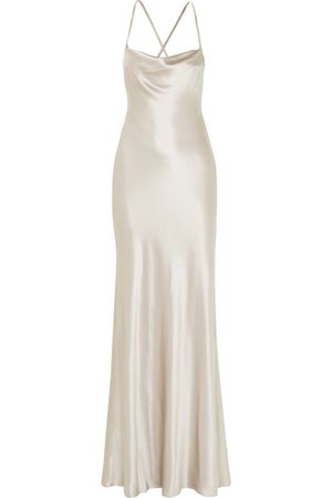 Galvan | Whiteley silk-satin gown | NET-A-PORTER.COM