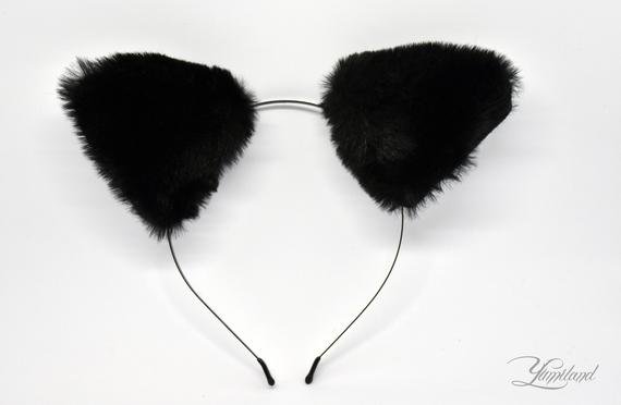 Black Cat Ears Huge headband cat ears Cat Ears Kitty | Etsy
