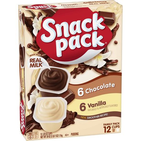 Hunt's Snack Pack Chocolate And Vanilla Pudding Cups -12ct : Target