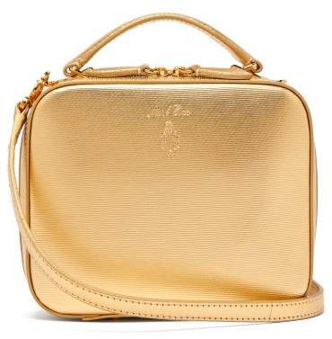 Laura Mini Leather Cross Body Bag - Womens - Gold