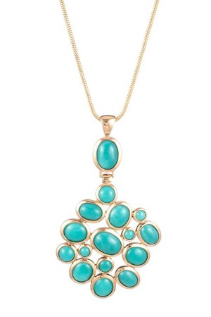 BRUNCHING IN PALM SPRINGS STONE PENDANT NECKLACE – Trina Turk