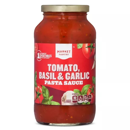 Tomato Basil & Garlic Pasta Sauce 26oz - Market Pantry™ : Target