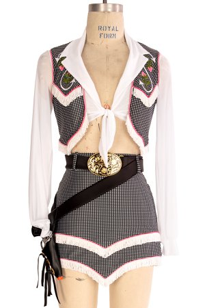 Gingham Rose Cowgirl Vest – Trashy.com