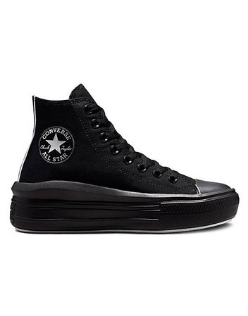 Converse Chuck Taylor All Star Hi Move platform sneakers in triple black | ASOS