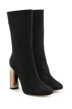 Suede Ankle Boots with Metallic Heels Gr. IT 38.5